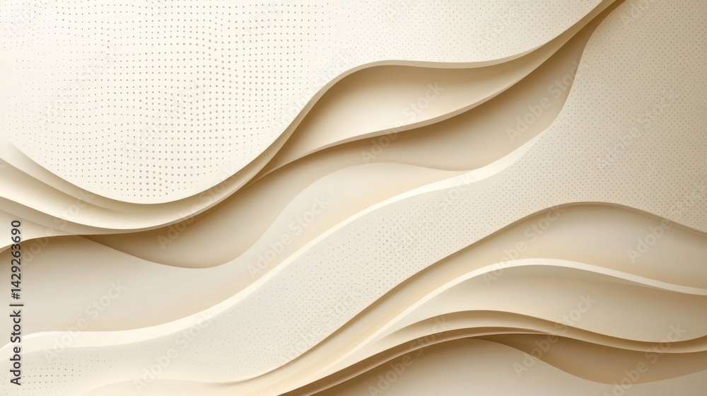 Obraz premium abstract background with soft ecru tones dotted design and eggshell paper texture