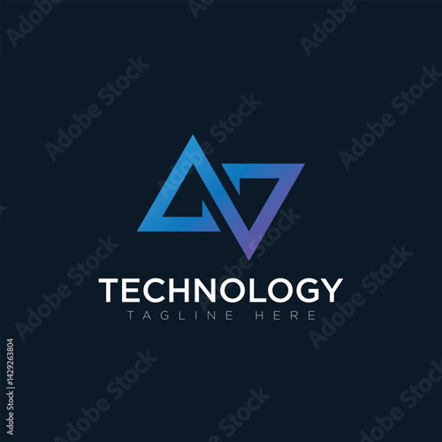 Tachnology logo, tagline here, vector logo