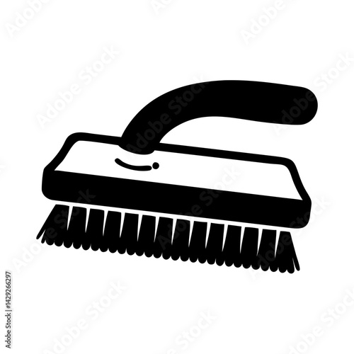 scrub brush icon, scrub brush silhouette vector illustration-Editable Vector Art of scrub brush,scrub brush vector