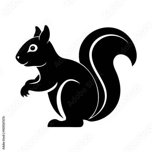 squirrel icon, squirrel silhouette vector illustration-Editable Vector Art of squirrel,squirrel vector