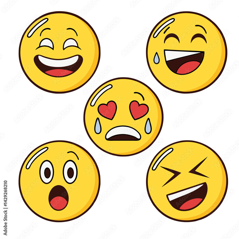 Fototapeta premium Emoji set