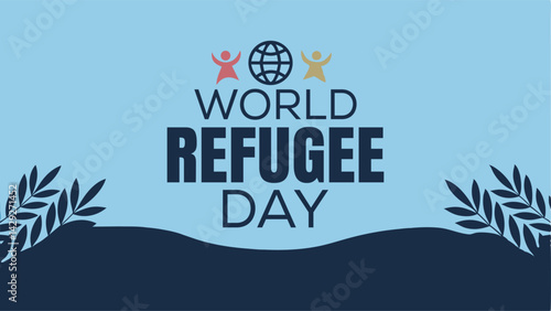 World Refugee Day Banner poster Design Vector Template