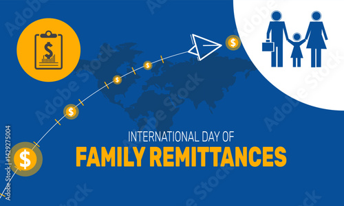  International Day of Family Remittances. holiday concept, Perfect for background, banners, cards, posters, and  social media design with text inscription and classic color for a professional look
