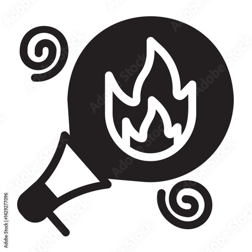 distraction glyph icon