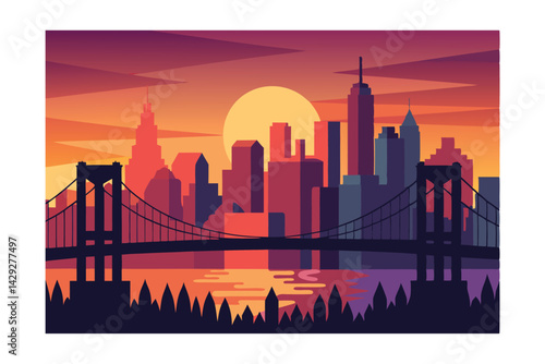 seattle skyline at sunset