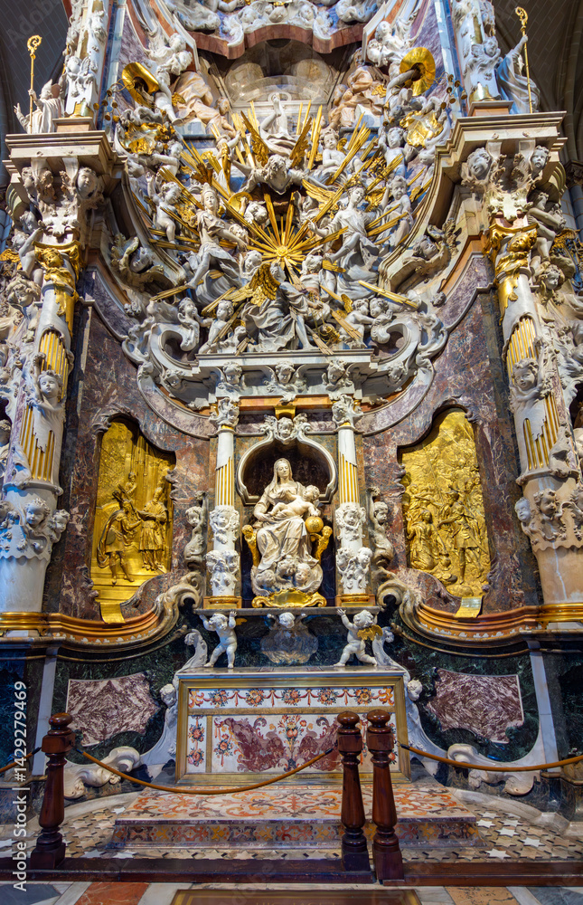 Interiors of Toledo cathedral, Spain