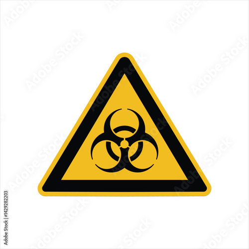 Triangular Triangle Biohazard Warning Sign