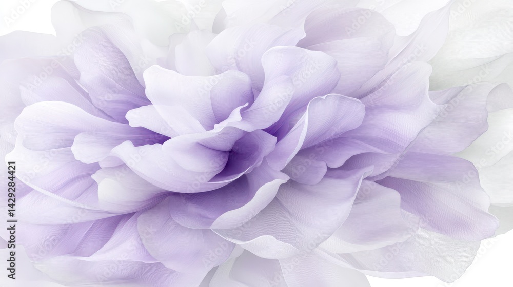 Naklejka premium Exquisite closeup, vibrant flower blossom on pristine white background for stunning visual appeal