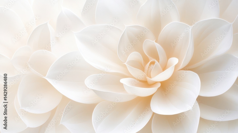 Obraz premium Elegant closeup, a flower's delicate beauty on pure white background closeup