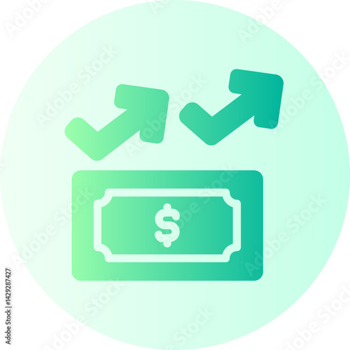 salary gradient icon