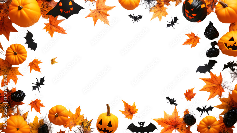 Halloween frame isolated on white Halloween frame isolated on white