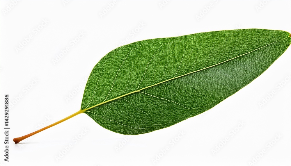 Obraz premium one eucalyptus leaf isolated on a transparent background