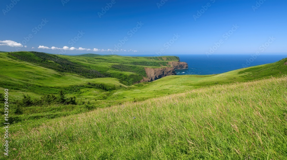 Fototapeta premium Majestic cliffs and coastal scenery of the irish coast, a breathtaking view dramatic