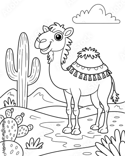 Eagle Cartoon American Flag Patriotic Coloring Page for 4th of July Kids Holiday Fun