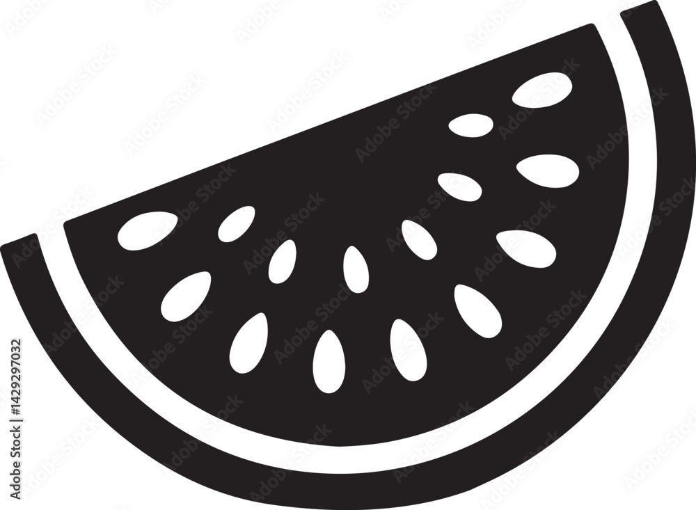 Watermelon Slice Minimalist Vector Icon Fruit Illustration Design Template Watermelon Slice Minimalist Vector Icon Fruit Illustration Design Template