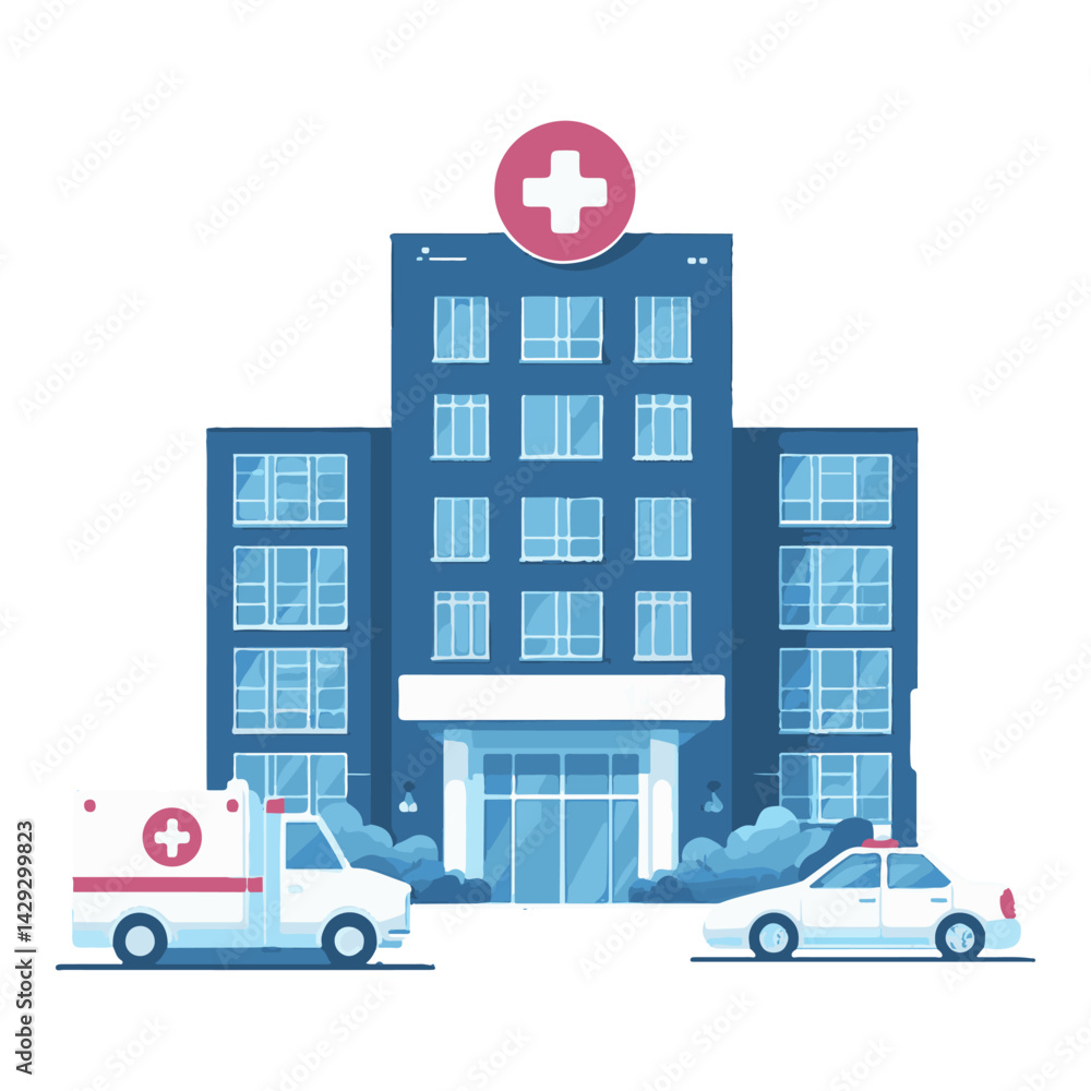 Fototapeta premium hospital illustration design