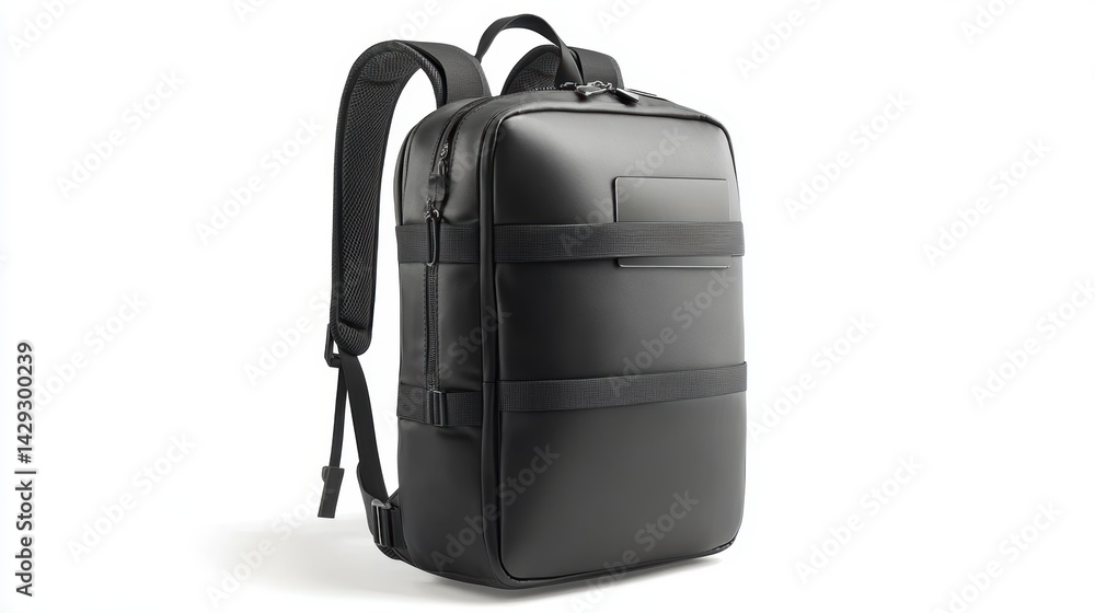 Premium business backpack with sleek design, RFID protection, and padded laptop sleeve, isolate on white background Premium business backpack with sleek design, RFID protection, and padded laptop sleeve, isolate on white background