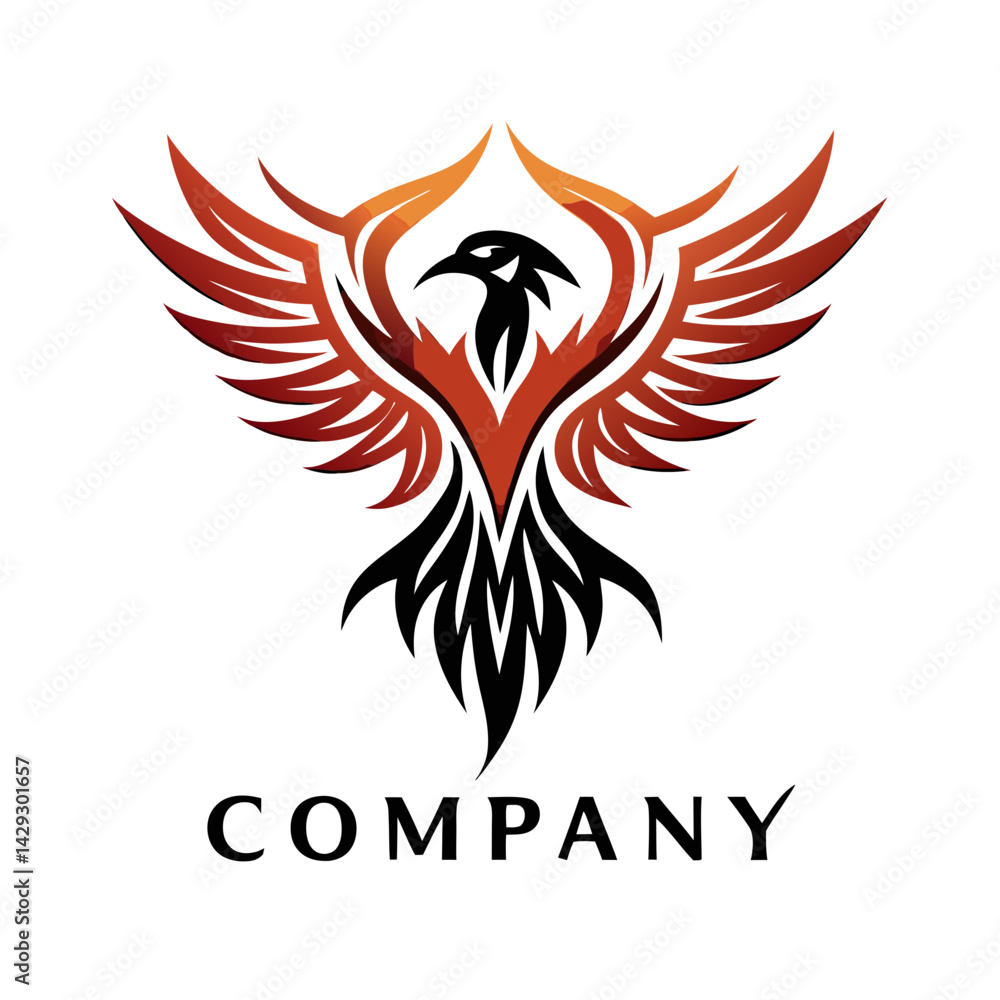 Naklejka premium Phoenix logo Design template