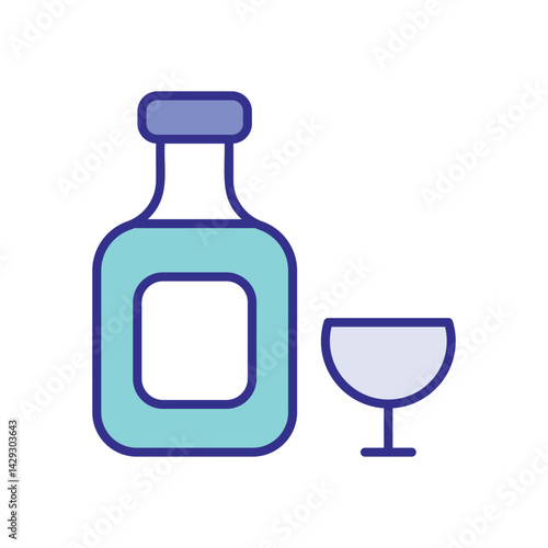 Bottled icon vector stock illustration