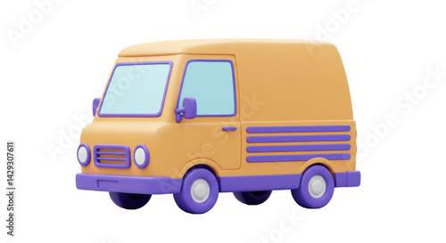 Isolated Delivery van