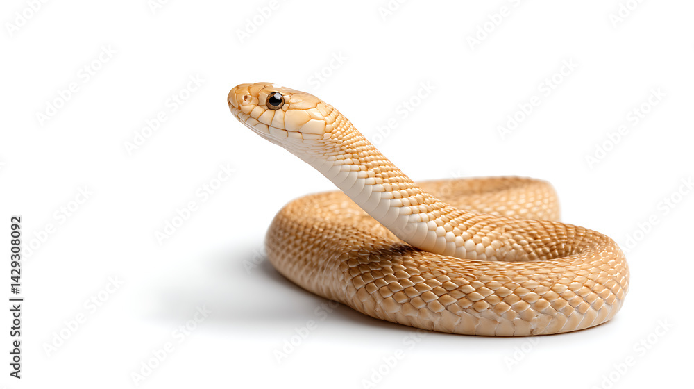 Fototapeta premium Snake skeleton isolated on white background