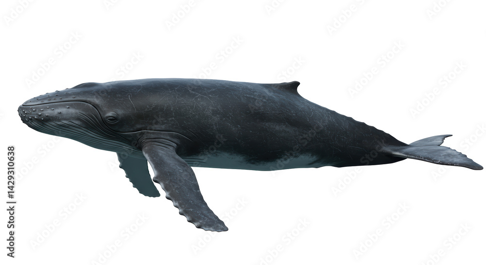 Naklejka premium Isolated Whale Sea Animal Marine Life