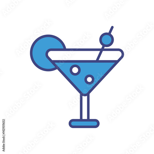 Coctail icon vector stock illustration