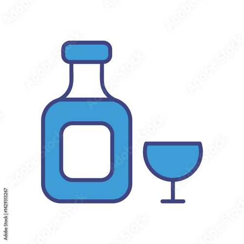 Bottled icon vector stock illustration