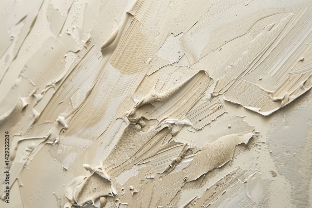 Textured Beige Paint Application for Interior Wall Design and Renovation Projects