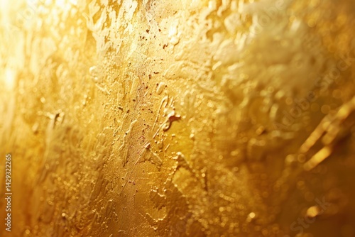 Golden Yellow Paint Roller Creating a Smooth Interior Wall Finish