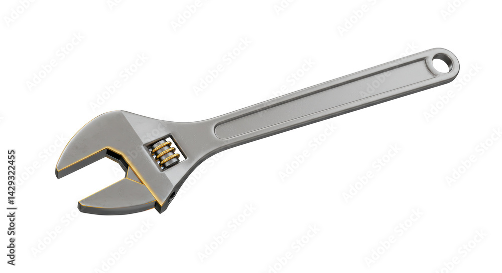 Isolated Adjustable Wrench Tool Hardware Equipment Isolated Adjustable Wrench Tool Hardware Equipment