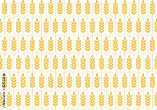 Wheat pattern wallpaper. oat symbol. free space for text. rice sign. Rice pattern wallpaper.