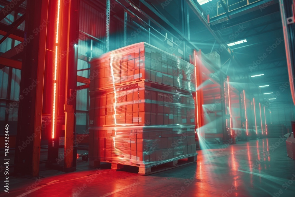 Efficient Warehouse Logistics: RFID-Tagged Pallets for Optimized Supply Chain Management