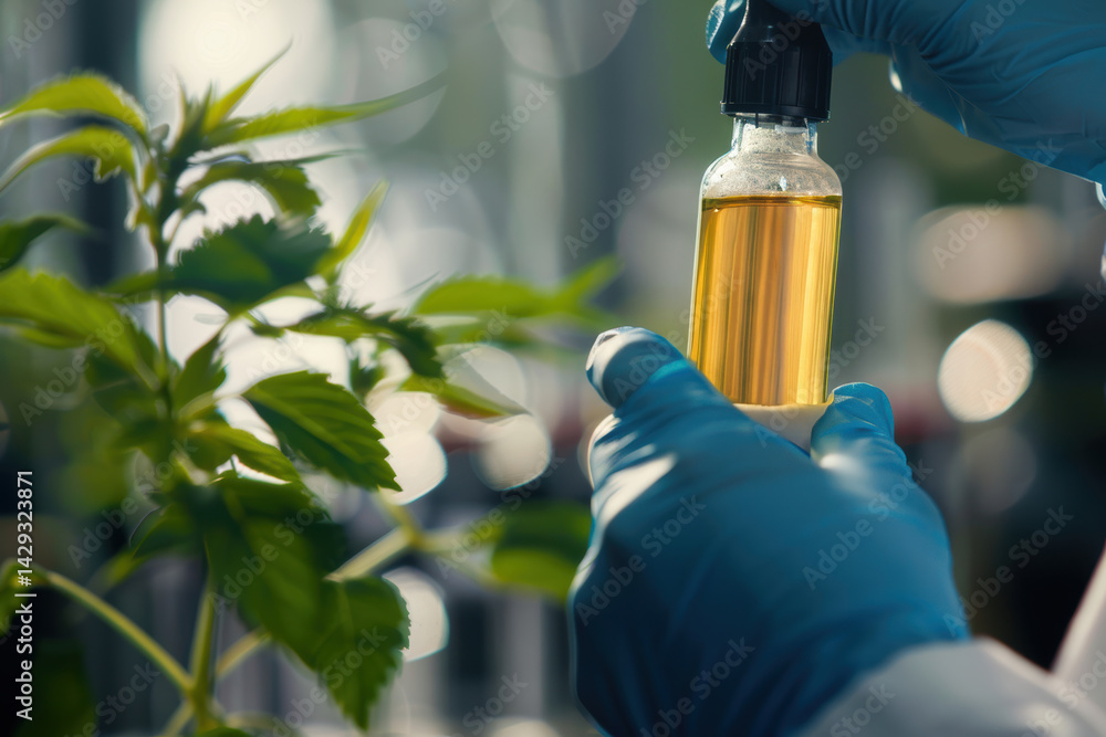 Scientist Analyzing Biofuel in Lab for Sustainable Energy Research and Development