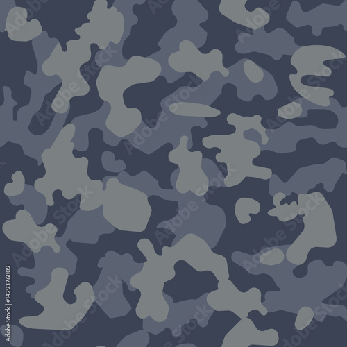 Camouflage pattern with three colors. gray, nature, heart shape. military, camouflage, seamless. Vector