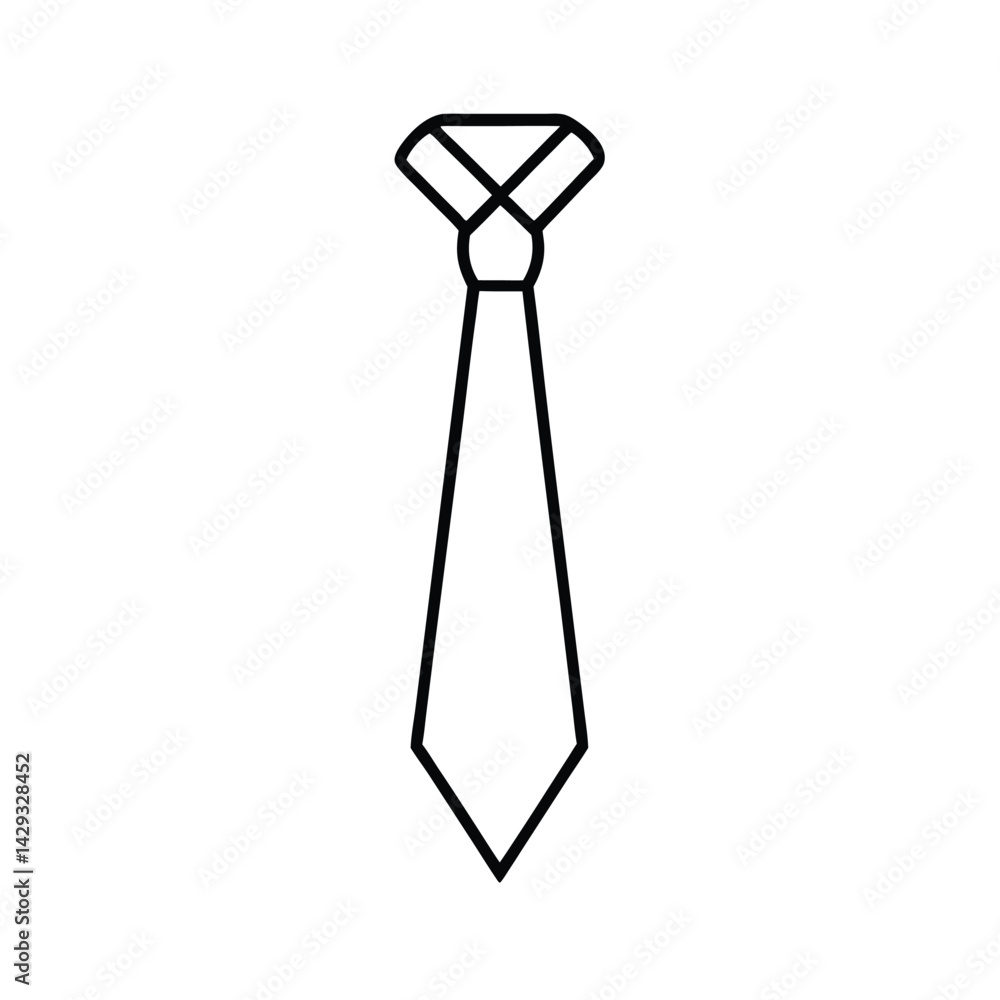 necktie clip line art vector necktie clip line art vector