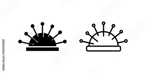 Clothes Pin icon set. Flat illustration of vector icon on white background
