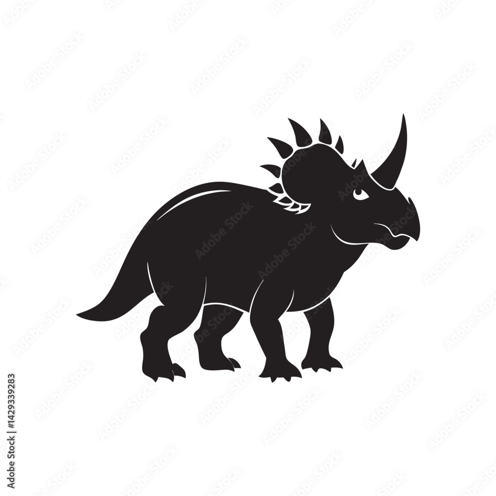 Obraz premium Dinosaur tyrannosaurus silhouette vector art 