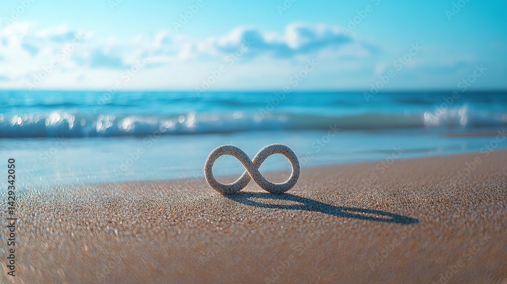 A pair of rings resting atop a sandy seashore adjacent to the sea