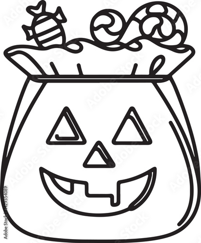 Trick Or Treat Bag Sketch