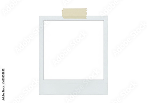 Frame with tape template — transparent background