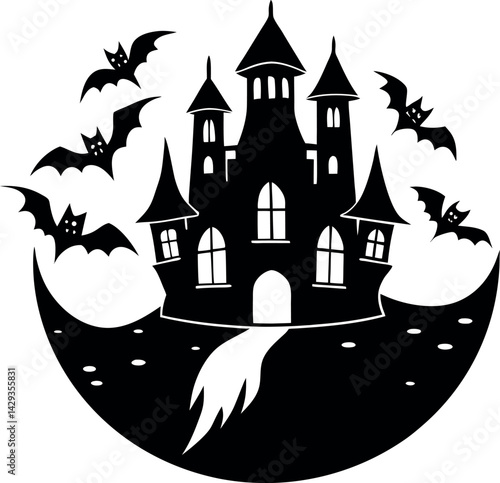 Ghosts Flying Around Haunted Castle