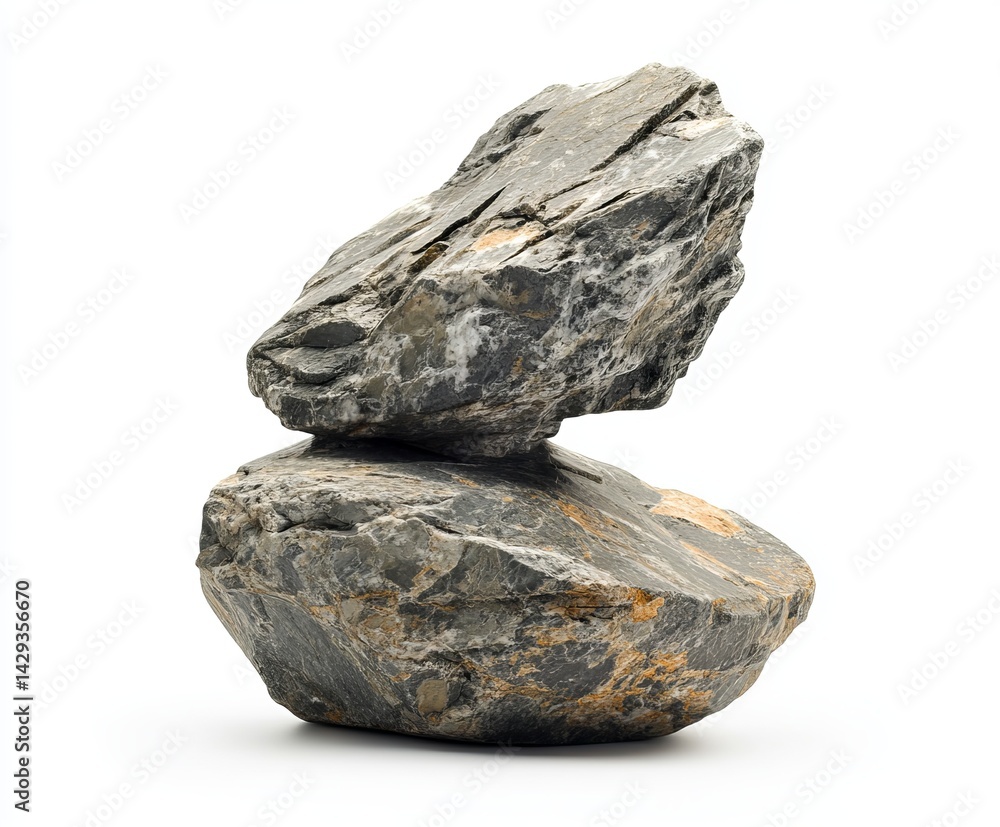 Fototapeta premium How To Make Rock Sculptures isolated white background