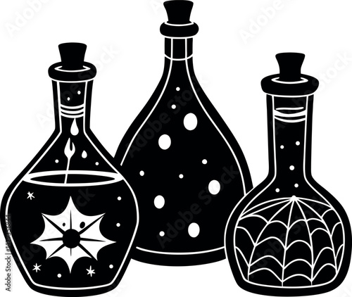 Halloween Potion Bottles Set