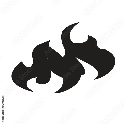 Printblack fire burning icon buiding, animal, vector, illustration, tattoo, fish, dolphin, silhouette, cartoon, logo, design, icon, dragon, symbol, sea, head, black, tribal, nature, bird, water, art, 