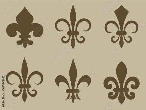 classic fleur de lis silhouette art