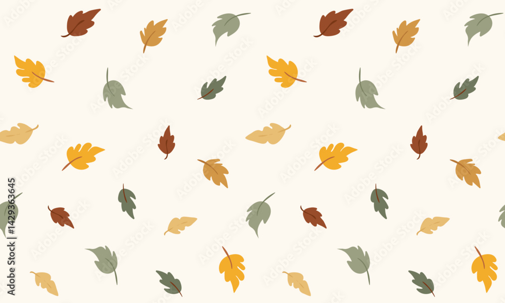simple modern seamless vector pattern of minimalist autumn leaves on beige background, clean fall foliage repeat design, contemporary seasonal texture, neutral and organic autumn backdrop simple modern seamless vector pattern of minimalist autumn leaves on beige background, clean fall foliage repeat design, contemporary seasonal texture, neutral and organic autumn backdrop