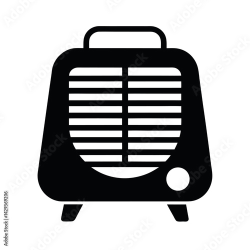 Space Heater Home Appliance Vector Silhouette