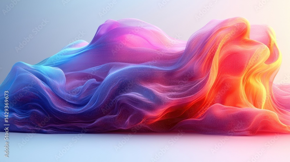 Abstract Colorful Fabric Waves Background Abstract Colorful Fabric Waves Background