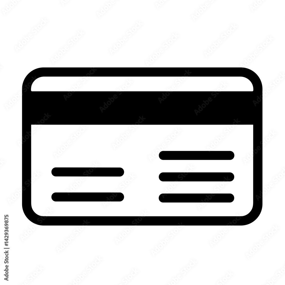 Credit card icon in flat style representing digital payment method or checkout - concept of ecommerce transaction shopping finance debit banking Credit card icon in flat style representing digital payment method or checkout - concept of ecommerce transaction shopping finance debit banking